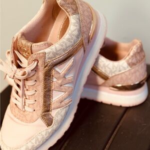 Michael Kors Women's Pink and Gold Sneakers